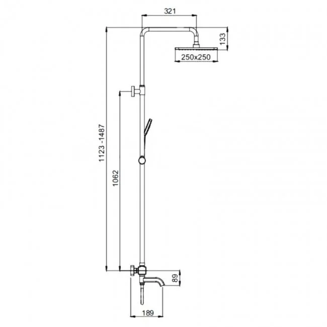 Приобрести gappo душевая система g2491-6 с термостатом, черный\хром 17429