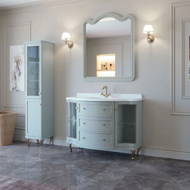 Приобрести caprigo тумба с раковиной imperio 120 см, голубая, эмаль