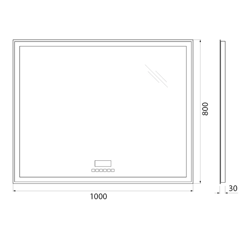 Приобрести belbagno зеркало 100х80 см spc-grt-1000-800-led-tch-rad