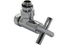 Aquanet Вентиль для полотенцесушителя 3/4" x 1/2"г/ш, угловой крест, отражатель SMT8200SCH0405/2C