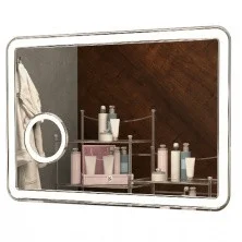 Azario Зеркало Dafna 1000*800мм, белый, влагостойкое с подсветкой и гравировкой CS00071921