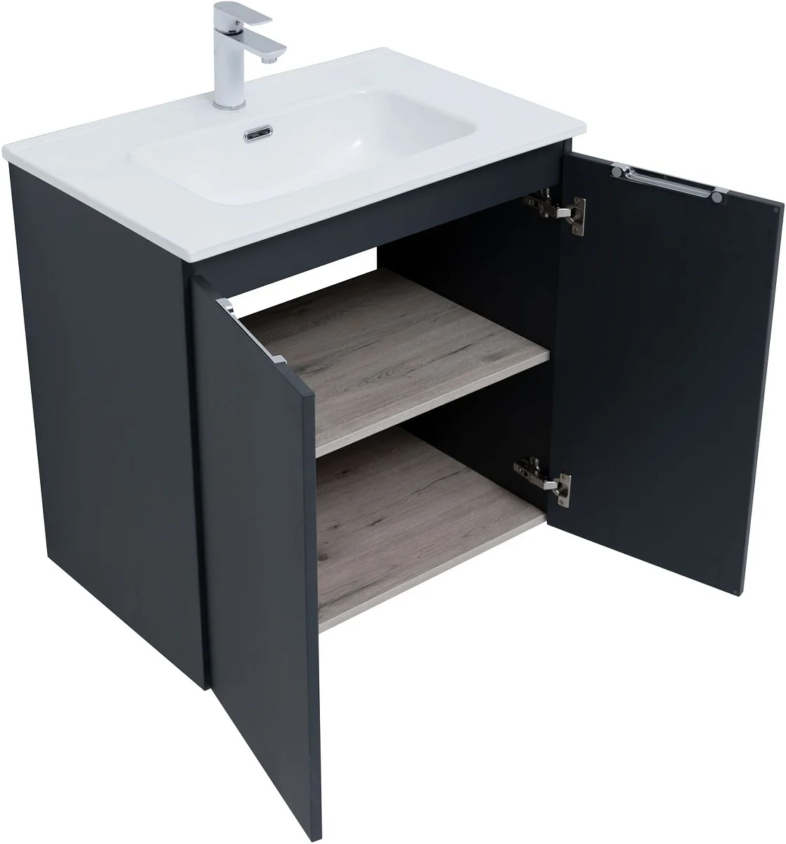 Приобрести aquanet тумба с раковиной алвита new 70 см, 2 дверцы, антрацит