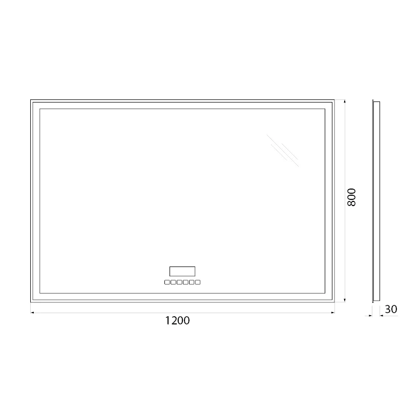 Приобрести belbagno зеркало 120х80 см spc-grt-1200-800-led-tch-rad