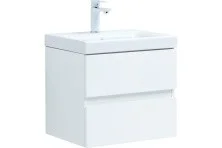 Aquanet Тумба с раковиной Беркли 50 см, белая глянец (2 ящика)