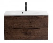 Тумба подвесная с раковиной BelBagno MARINO-1000-2C-SO-RW-P 100 см, Rovere Moro