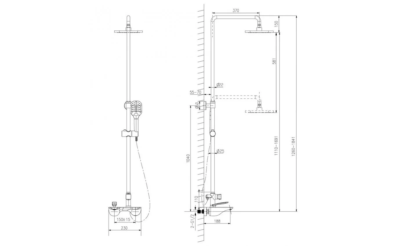 Приобрести lemark душевая система bellario с лейкой тропический дождь, хром lm6862c