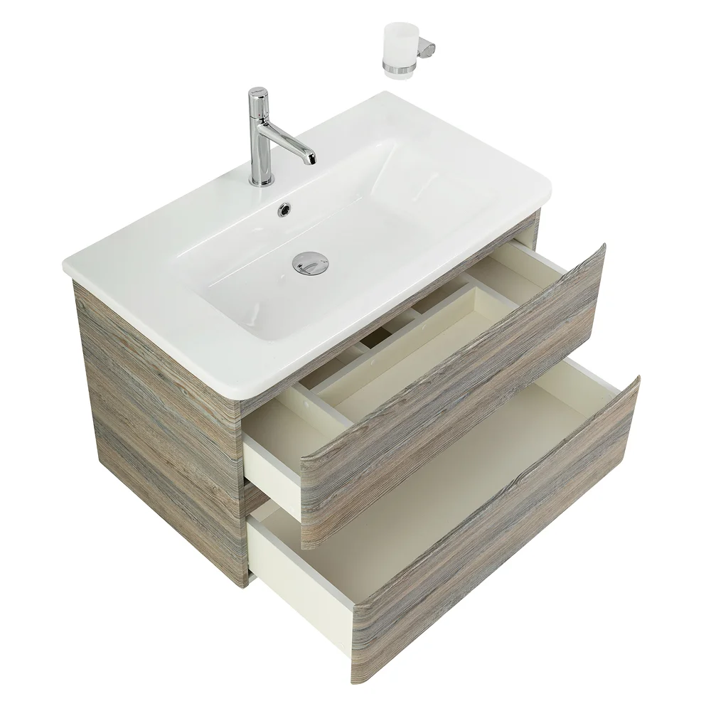 Приобрести belbagno тумба с раковиной albano-cer 80 см, подвесная pino scania, белая раковина