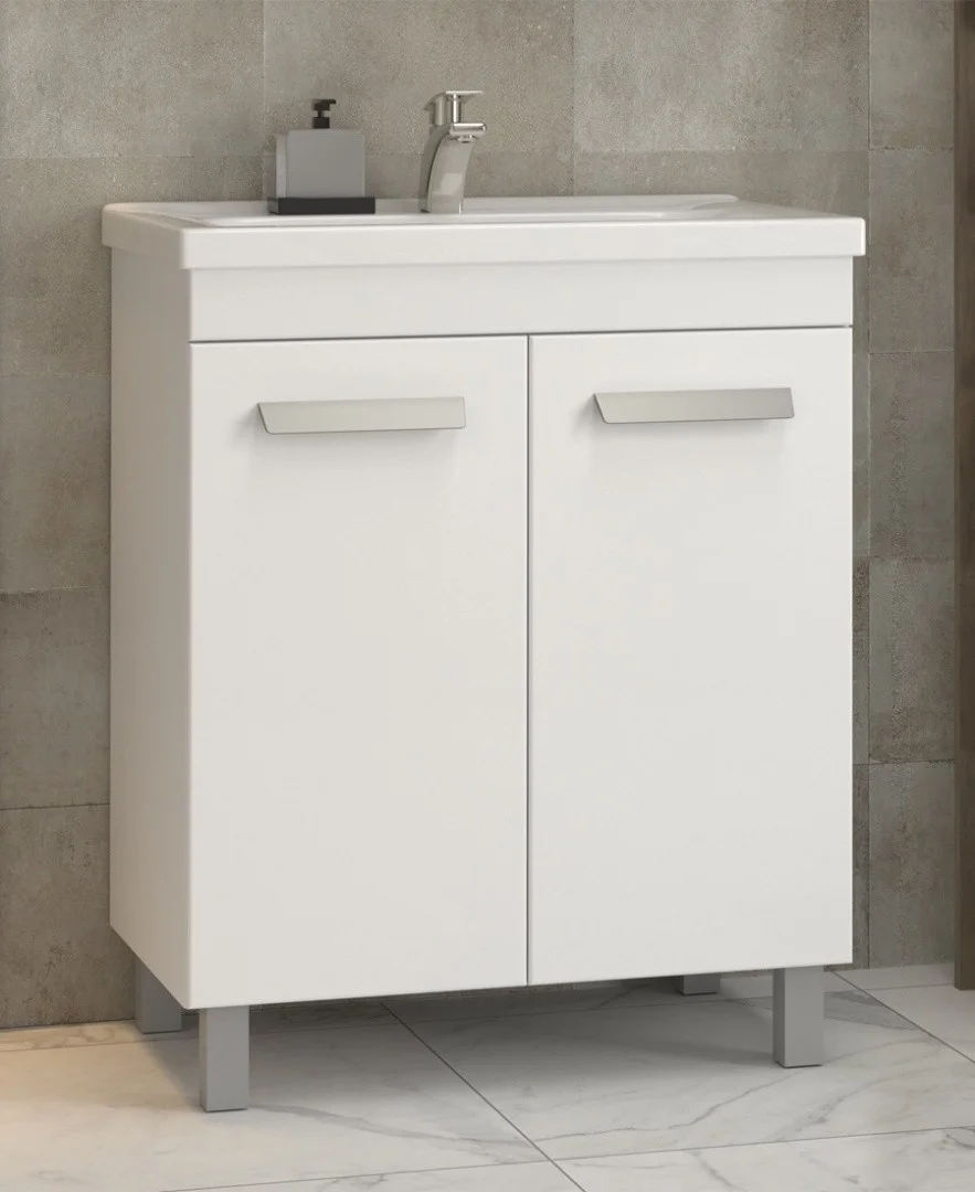 Приобрести vigo тумба с раковиной nova 70см, 2 дверцы, напольная, белая tn.nov.mir.70.2d