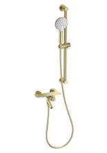 Смеситель для ванны с душевым гарнитуром WONZON & WOGHAND CLICK, Брашированное золото (WW-FE05L222-BG)