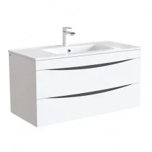 IDDIS Тумба подвесная Cloud с раковиной 100 см. белая CLO10W1i95