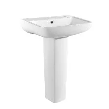 Loranto Раковина с пьедесталом Liri 550х425х830 санфаянс, белая (CS-BMP009)