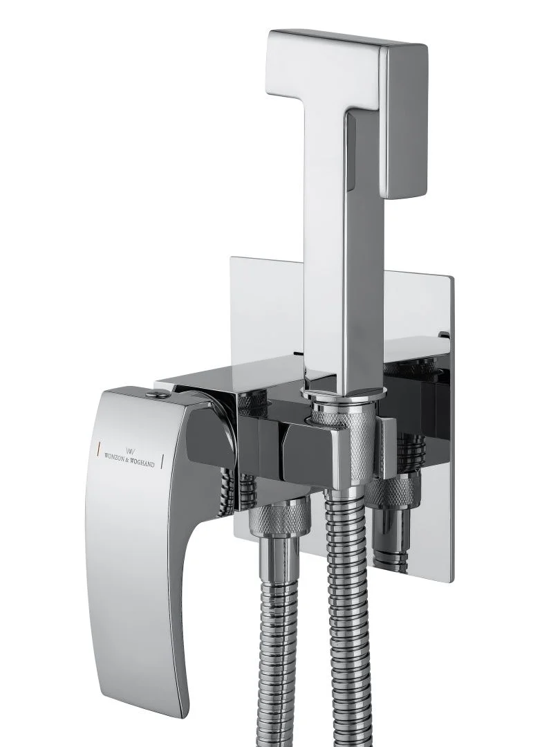 Приобрести смеситель с гигиеническим душем встраиваемый wonzon & woghand fit, хром (ww-88829009-cr)