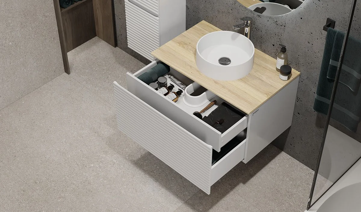 Приобрести jorno тумба подвесная cossety 80 см со столешницей, белая