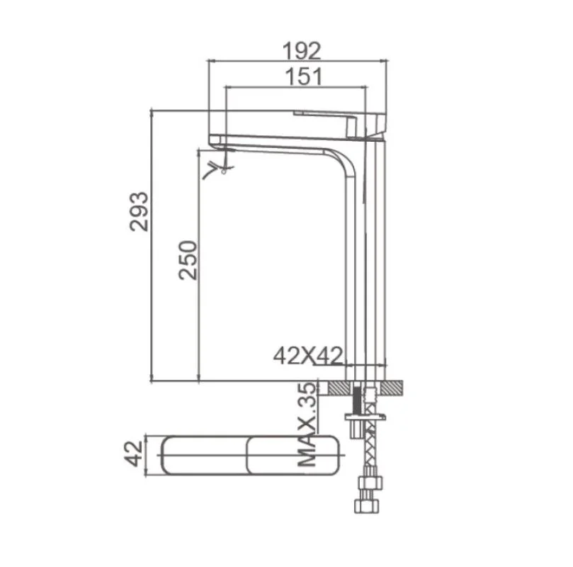 Приобрести смеситель для раковины высокий wonzon & woghand arnie, хром (ww-691104-cr)