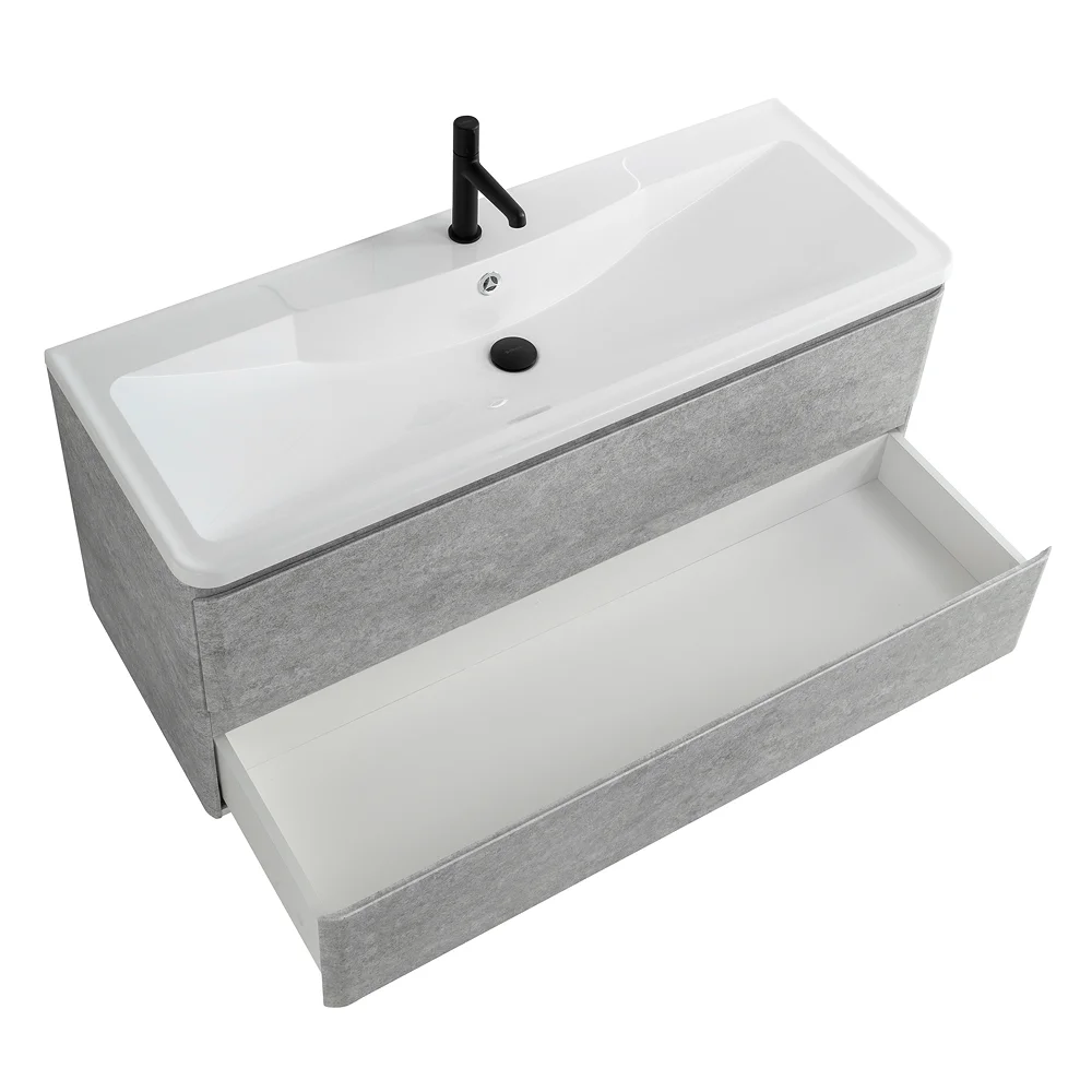 Приобрести belbagno тумба с раковиной albano 120 см, подвесная cemento verona grigio, белая раковина