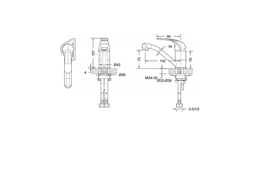 Приобрести смеситель универсальный bravat fit f1233188cp-rus