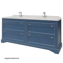 Caprigo Тумба с раковиной GREENWICH 200 см, синяя, эмаль