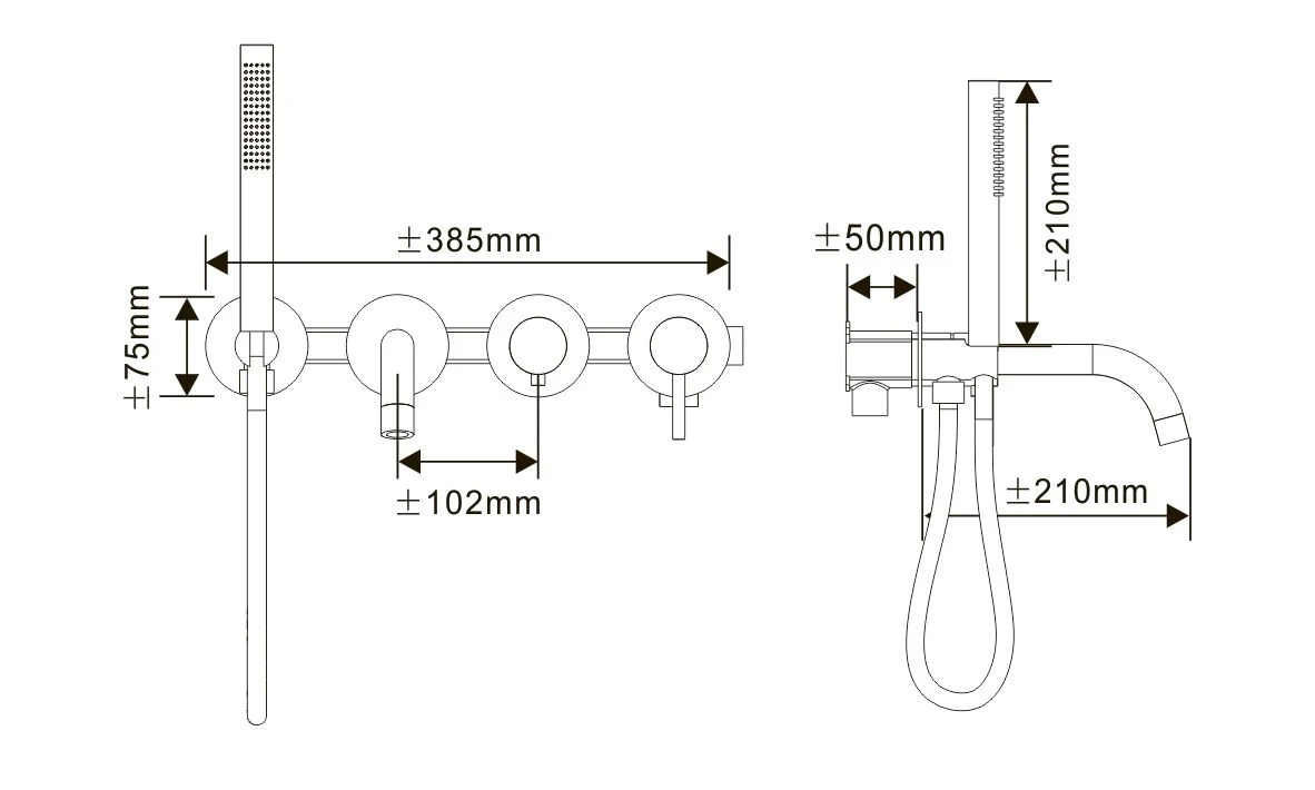 Приобрести hayzburg встраиваемый смеситель для ванны и душа, хром hb-2004ch