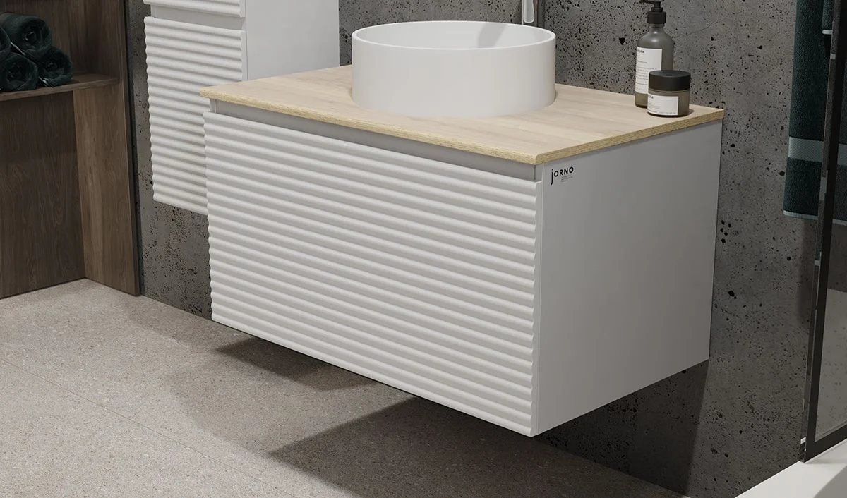 Приобрести jorno тумба подвесная cossety 80 см со столешницей, белая