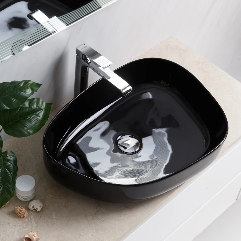 Приобрести belbagno накладная раковина 41х54 см, черная bb1435-nero