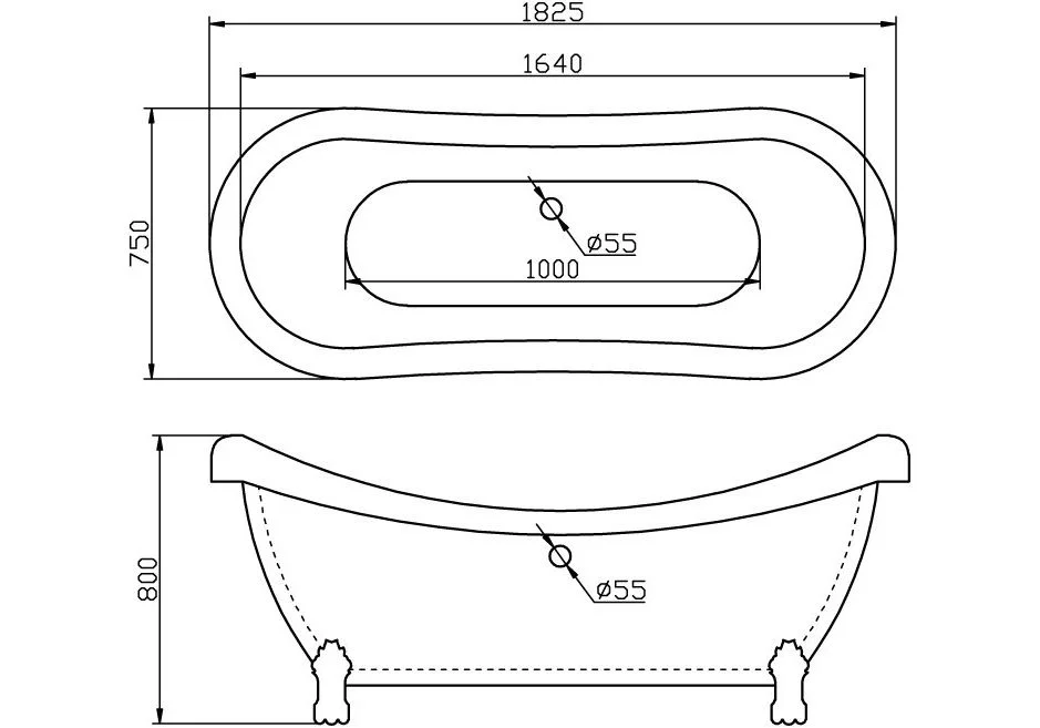 Приобрести ванна акриловая отдельностоящая belbagno 180х75 см, bb05
