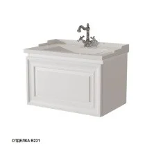 Caprigo Тумба с раковиной подвесная Ponza 70 см, белая матовая 13511-В231