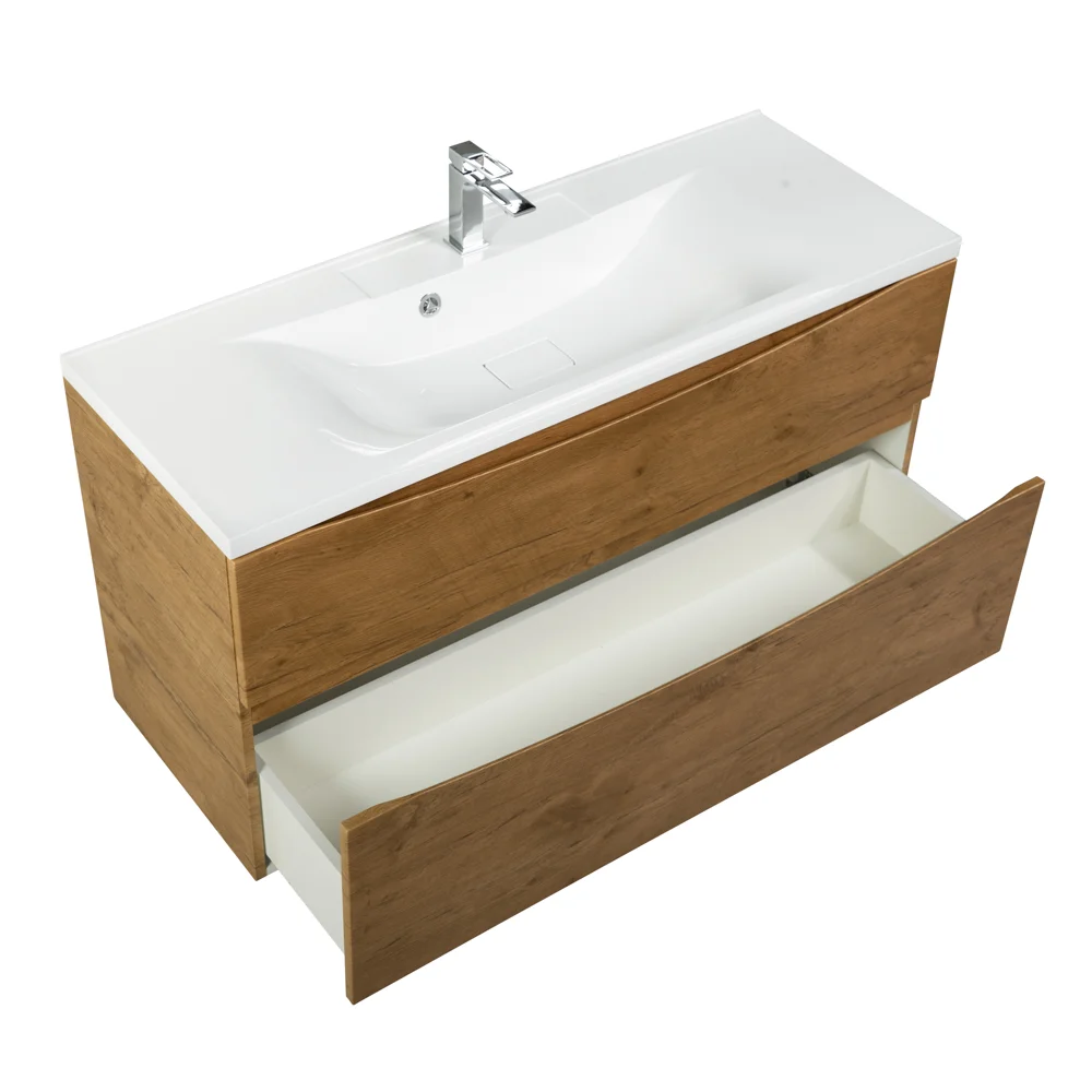 Приобрести belbagno тумба с раковиной marino-h60 110 см, подвесная rovere nature, белая раковина