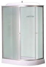 Loranto Душевая кабина SUNWAY 120х80х215 с низким поддон 13 см, белое закаленное стекло 4 мм профиль хром (CS-66121L F 120)