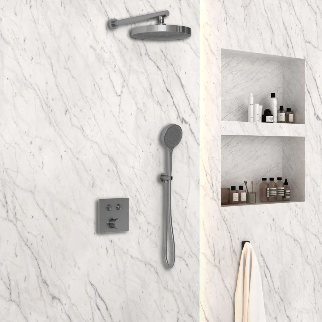 Приобрести vincea встраиваемая душевая система , оружейная сталь vsfw-4i212gm