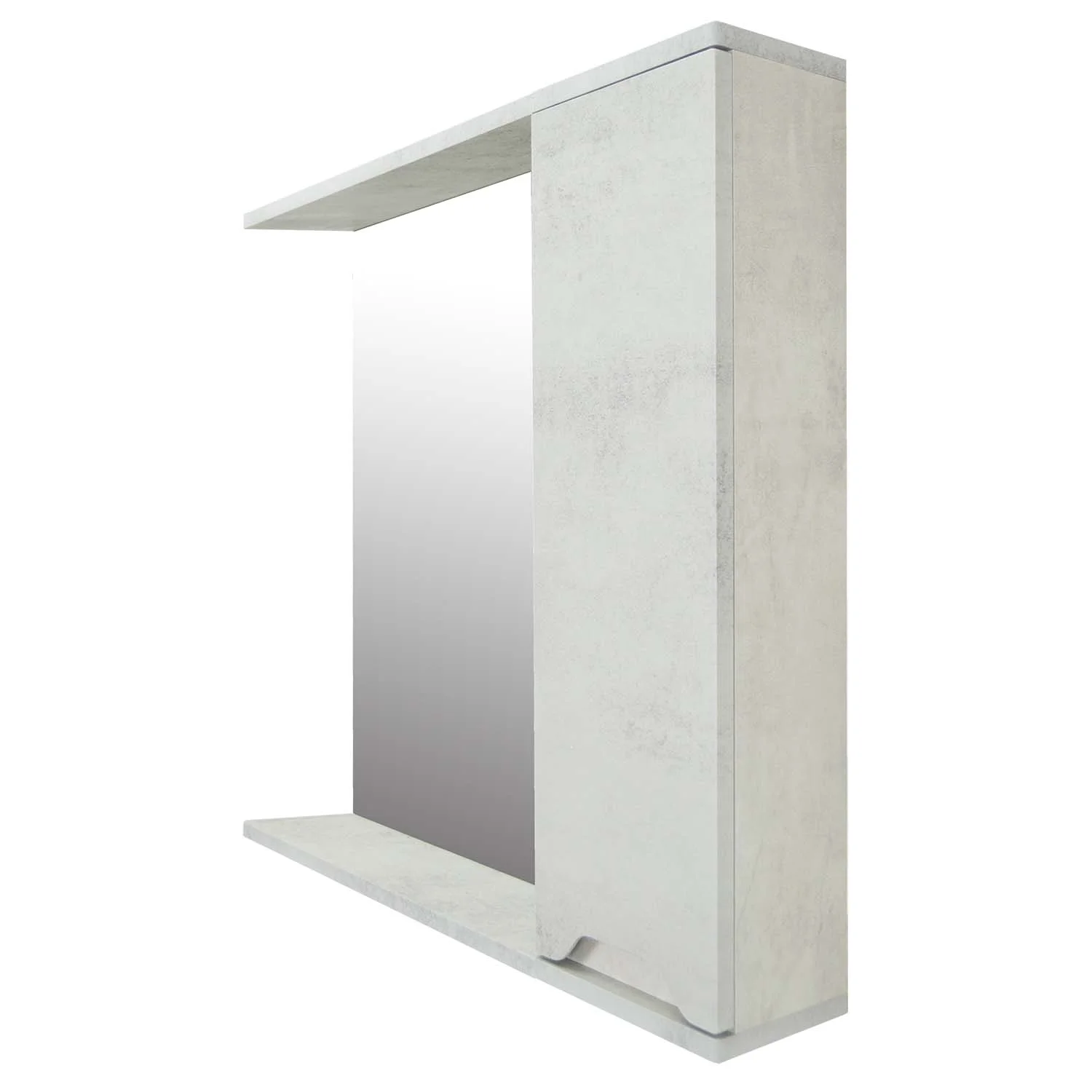 Приобрести loranto зеркало-шкаф florena 70 70х60 см, правое, светлый бетон (cs00086985)