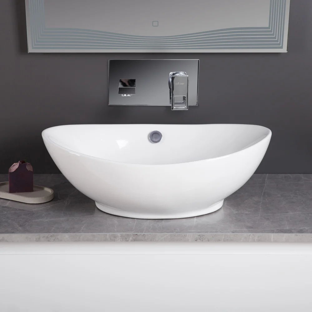Приобрести belbagno накладная раковина 59х39 см, белая bb1087