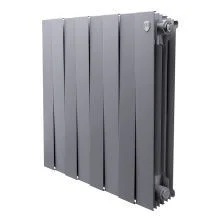 Royal Thermo Радиатор биметаллический Pianoforte 500 /Silver Satin ( серебристый ) - 8 секц.