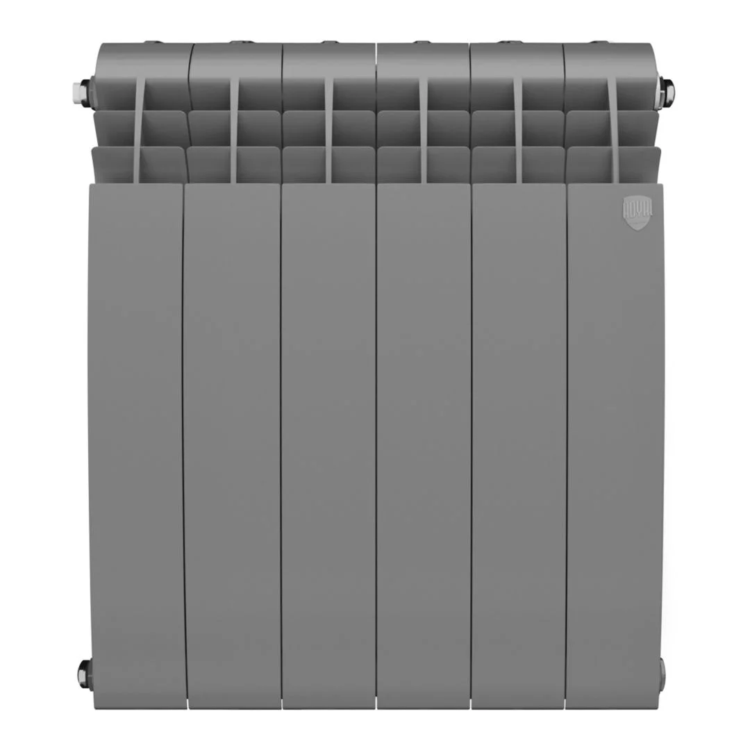 Приобрести royal thermo радиатор биметаллический biliner 500 /silver satin ( серебристый ) - 6 секц.