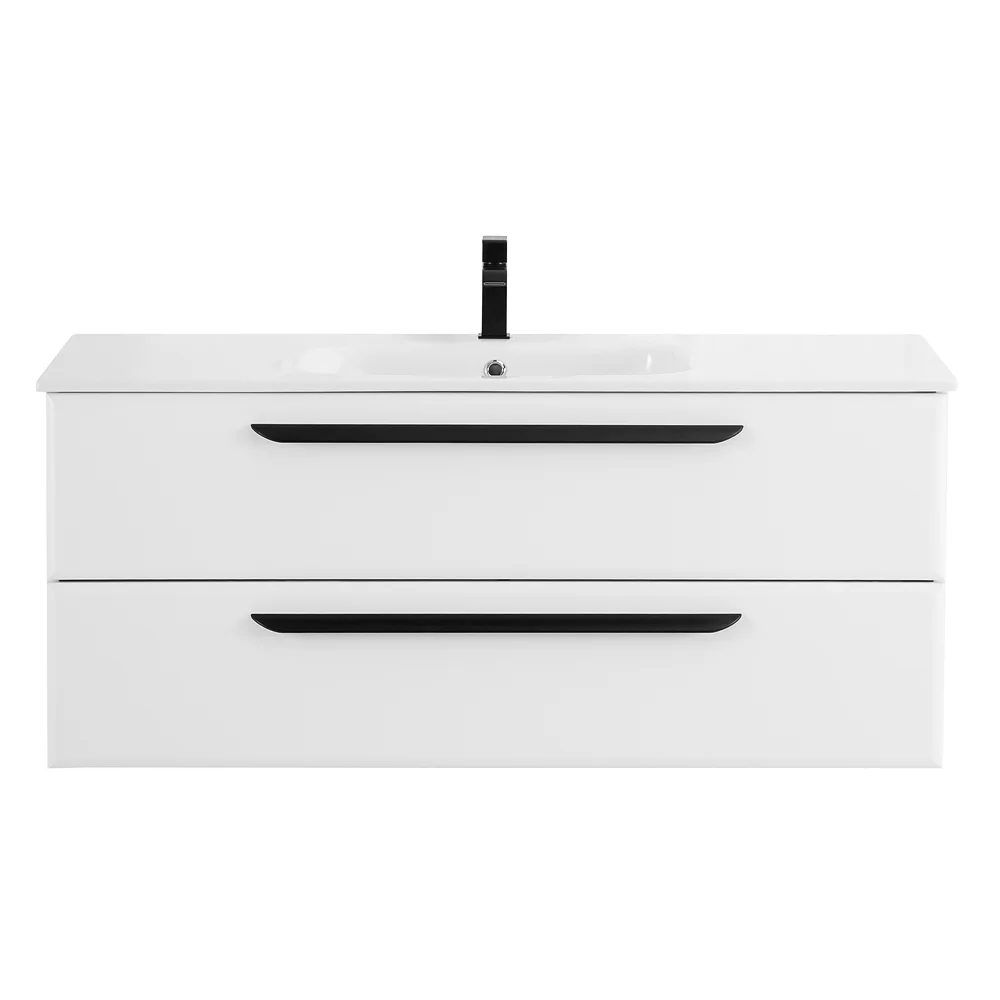 Приобрести cezares тумба подвесная с раковиной eco-cer 120 см bianco lucido, белый глянец eco-cer-1200-2c-so-bl