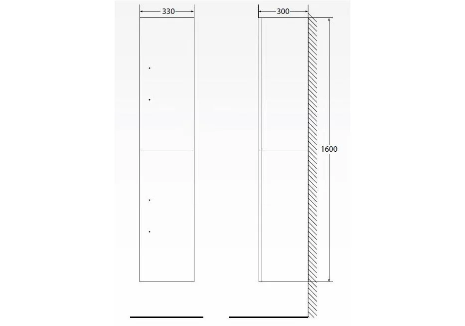 Приобрести пенал подвесной belbagno aurora-1600-2a-sc-bo-p-l 35 см, левый, bianco opaco