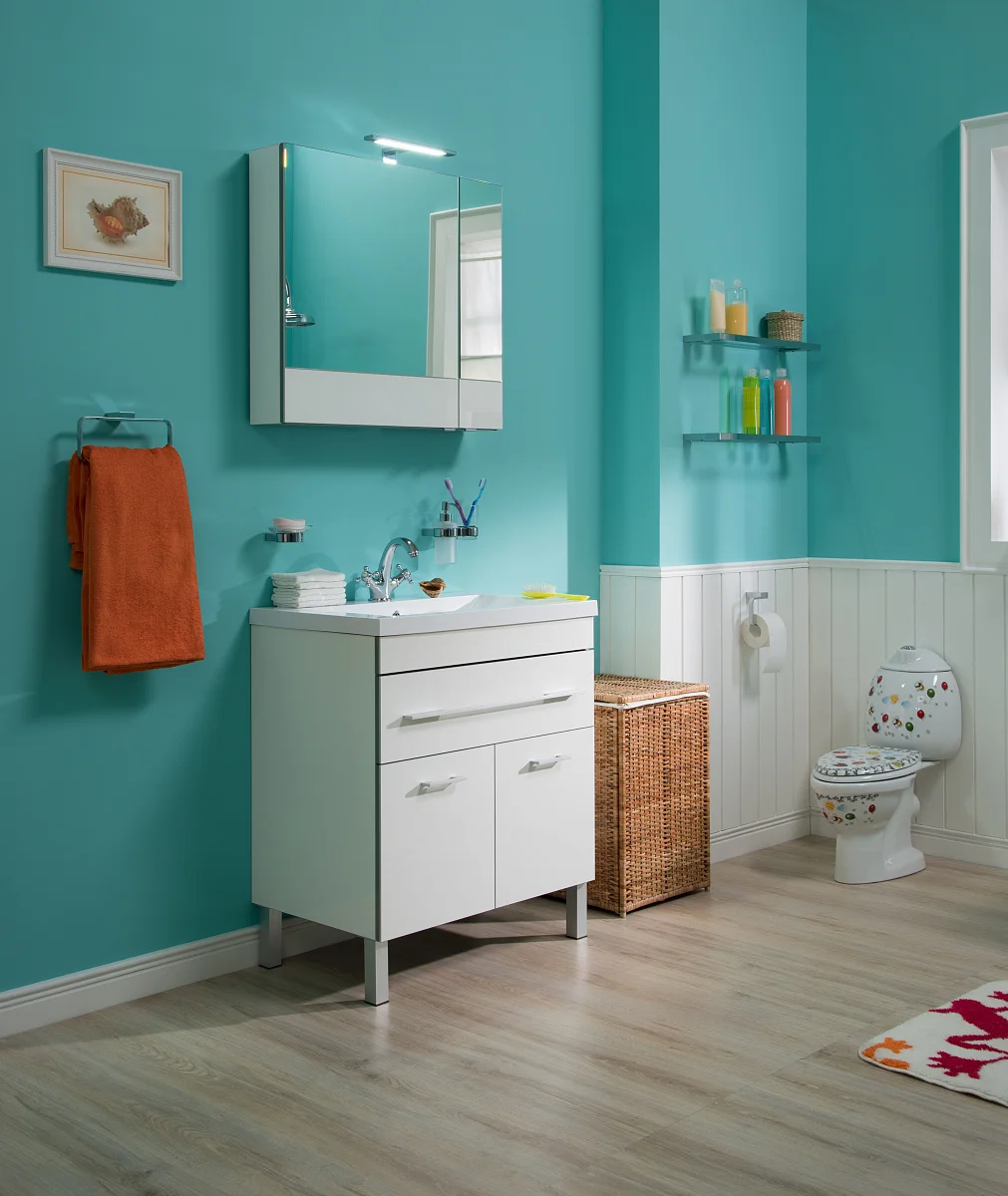 Приобрести aquanet тумба с раковиной верона 75 см, белая 00287670