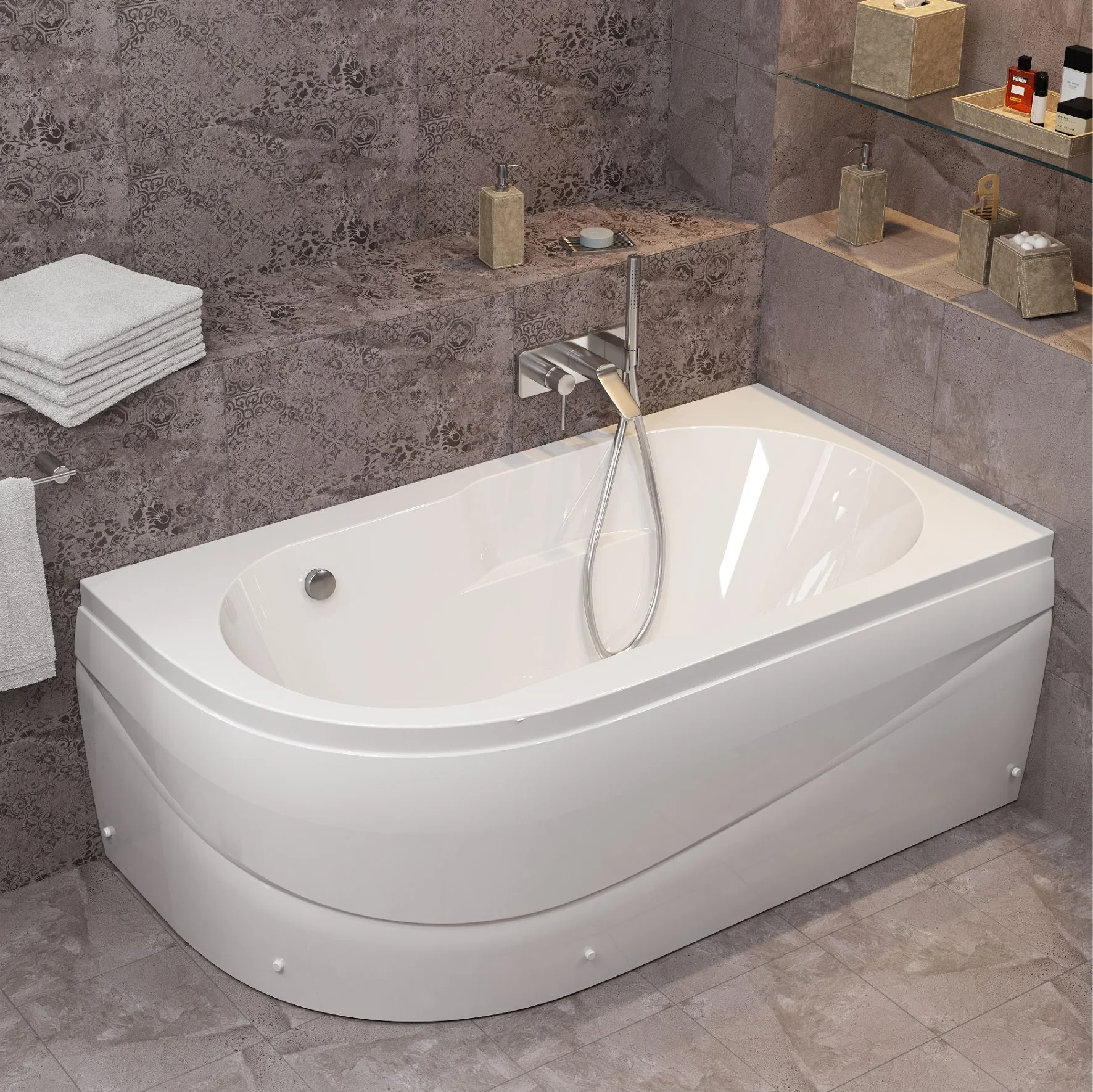 Приобрести mirsant ванна акриловая небуг 150*80 см, белая, правая ут000016535