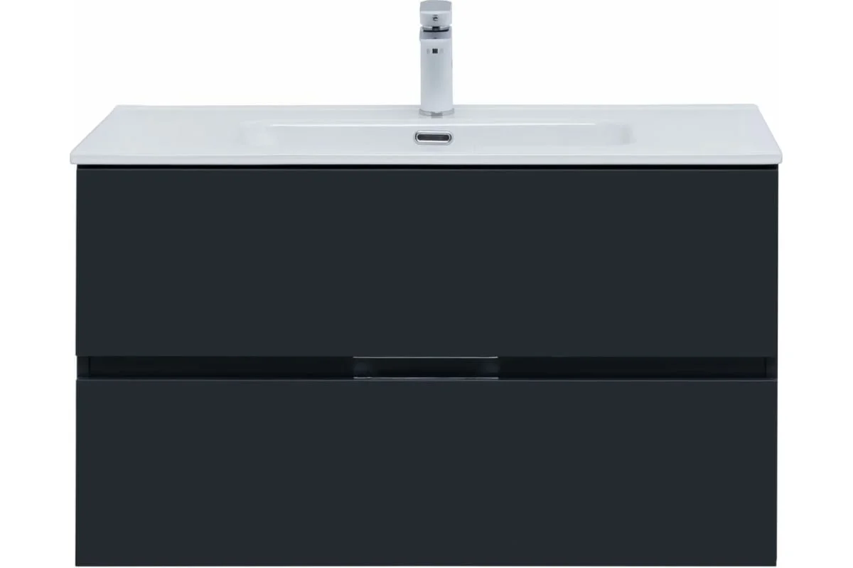 Приобрести aquanet тумба с раковиной алвита new 90 см, 2 ящика, антрацит