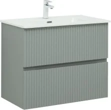 Aquanet Тумба с раковиной Джейн 80 см, мисти грин
