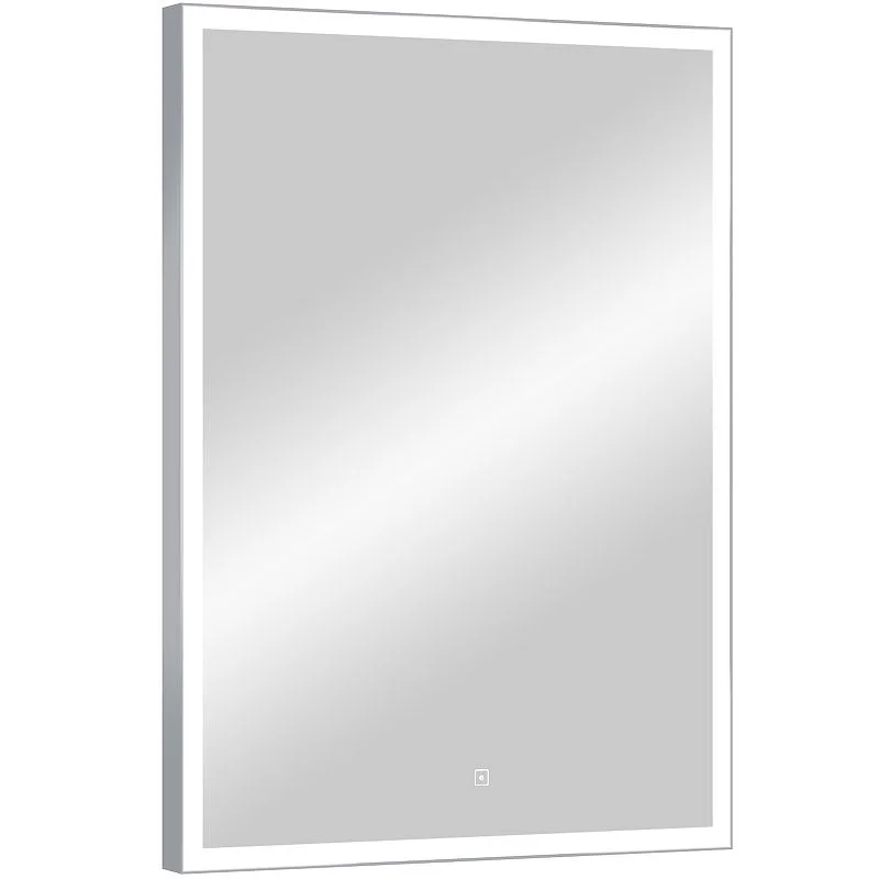 Приобрести continent зеркало с подсветкой frame 50х70 см, сенсорный включатель, серое