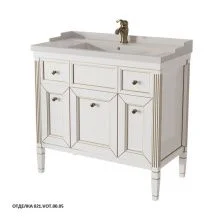 Caprigo Тумба с раковиной ALBION 90 см, белая, эмаль