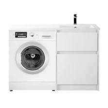 BelBagno Тумба с раковиной KRAFT 120 см, напольная KRAFT-LVD-58/120-R Bianco Opaco, белая раковина