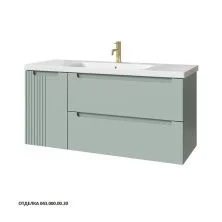 Caprigo Тумба с раковиной TERMIN-Smalty META 120 см, левая, зеленая, эмаль