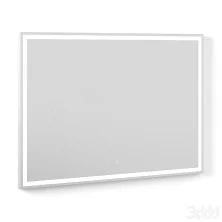 Briz Зеркало RICCI 100х80 см, с подсветкой,подогревом, сенсорное включение , белое ПДЗ 44-100