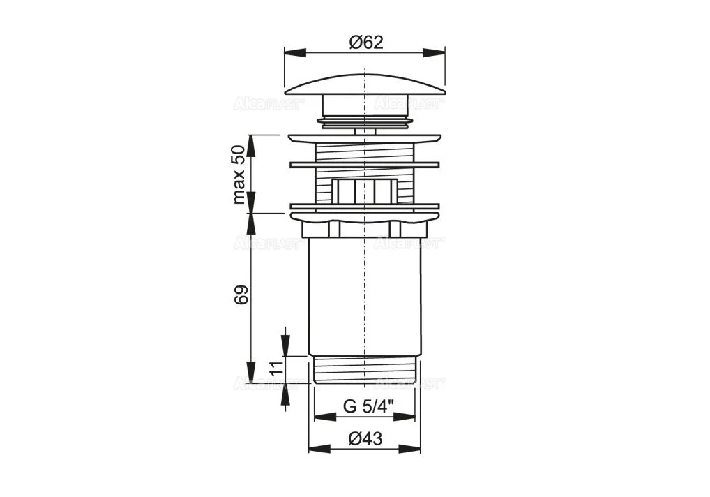 Приобрести донный клапан alcaplast a392b