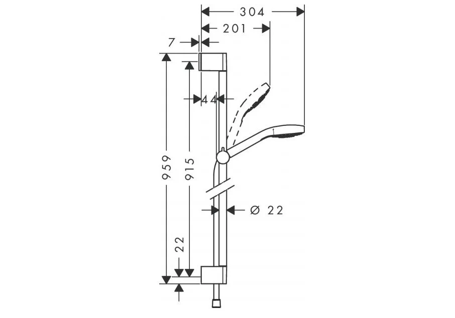 Приобрести 26590400 croma select е душевой набор croma select e multi unica set 0.90м