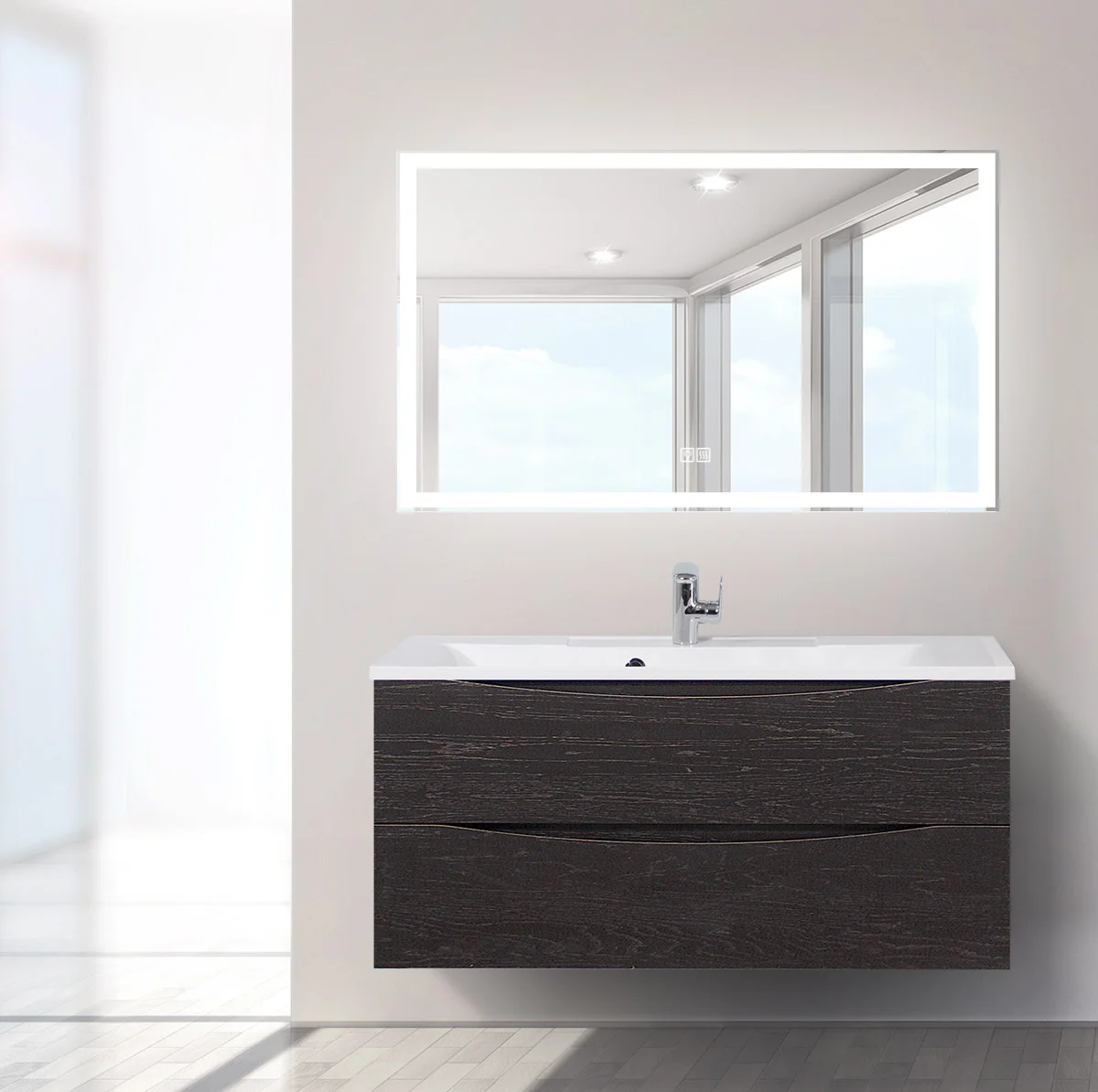 Приобрести belbagno зеркало 100х60 см spc-grt-1000-600-led-tch-warm
