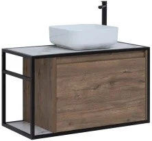 Aquanet Тумба со столешницей Nova Lite Loft 90 см, R дуб рустикальный