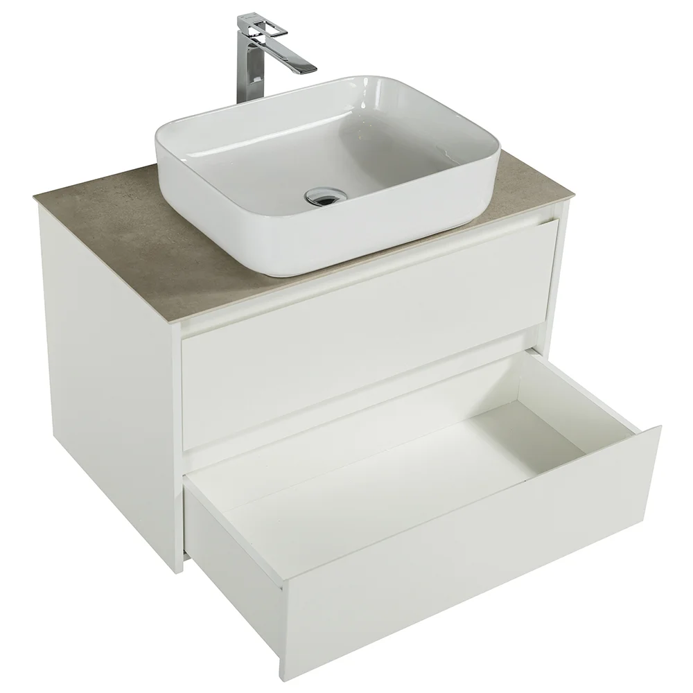 Приобрести belbagno тумба со столешницей kraft 80 см, подвесная bianco opaco
