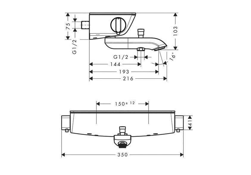 Приобрести 13141400 ecostat select термостат для ванны ecostat select, вм, ½'